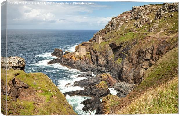 Botallack Mine Cornwall Canvas Print by Paula Connelly