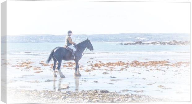 Contemplation, Marazion Beach, Cornwall Canvas Print by Jean Gill