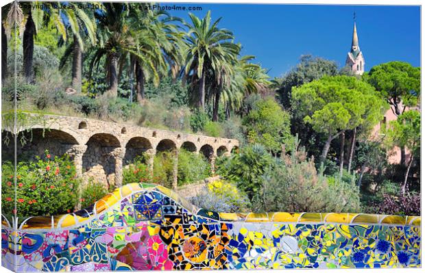Park Guell Barcelona Canvas Print by Jean Gill