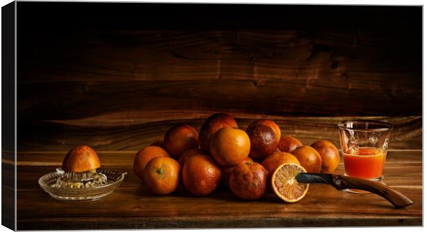 Old Maestra Blood Oranges Canvas Print by Jean Gill