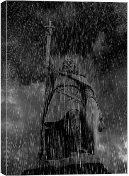 Statue Of King Alfred The Great Canvas Print by Yana  Kambites