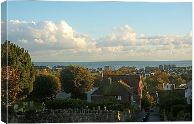 Views Over Hythe . Kent Canvas Print by Antoinette B