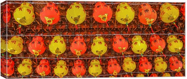 Penang - Chinese Lanterns Canvas Print by colin chalkley