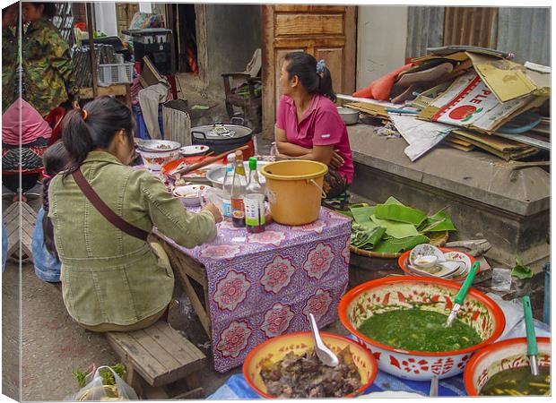 Laos style fast food Canvas Print by colin chalkley