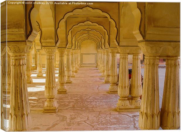 Indian Architecture - Amber Fort Canvas Print by colin chalkley