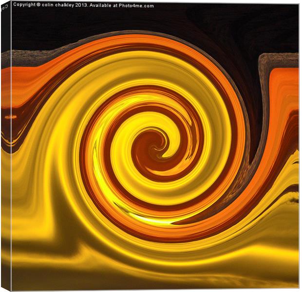 Falling into the Rising Vortex Canvas Print by colin chalkley