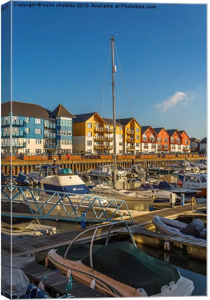 Exmouth Harbour Canvas Print by colin chalkley