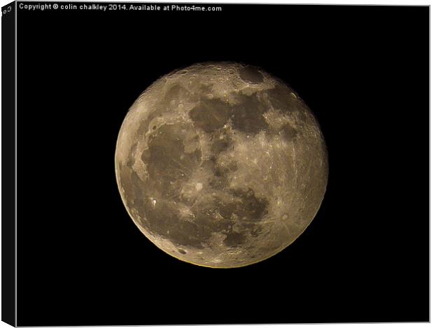 Moon Canvas Print by colin chalkley