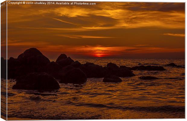 Thailand Sunset Canvas Print by colin chalkley