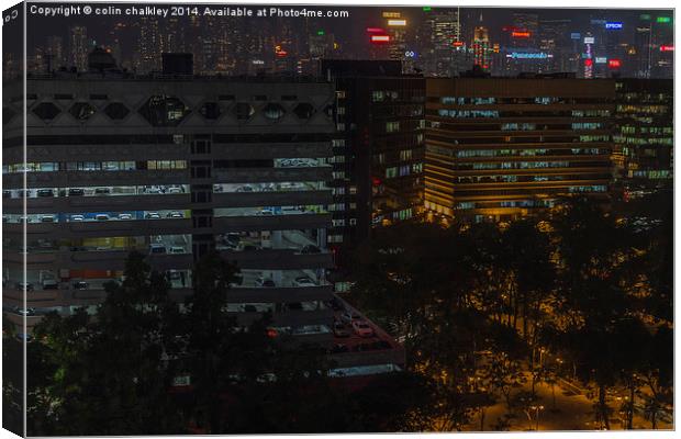 An alternative view of Hong Kong Canvas Print by colin chalkley