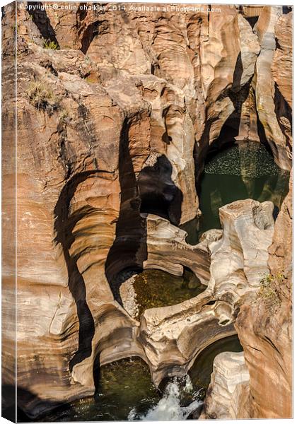 Bourkes Potholes in South Africa Canvas Print by colin chalkley
