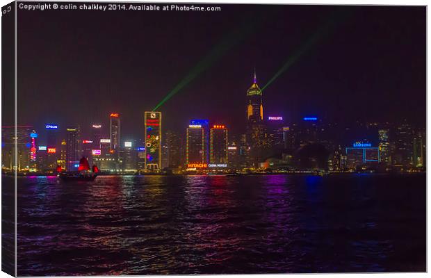 Symphony of Light Hong Kong Canvas Print by colin chalkley