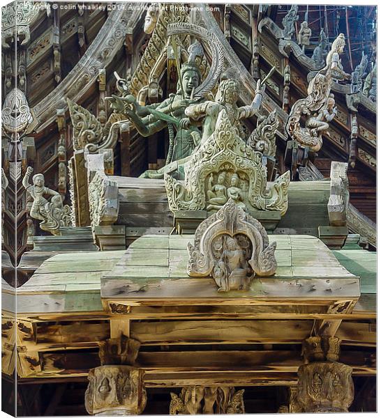Wooden Sanctuary of Truth Canvas Print by colin chalkley
