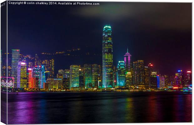 View of Hong Kong from Tsim Sha Tsui Canvas Print by colin chalkley