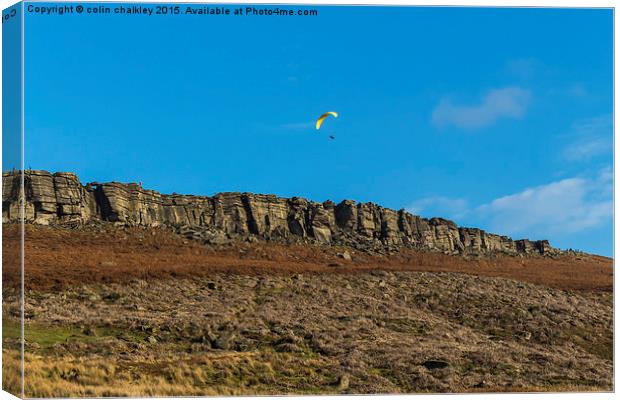 Stanage Edge in the Peak District Canvas Print by colin chalkley