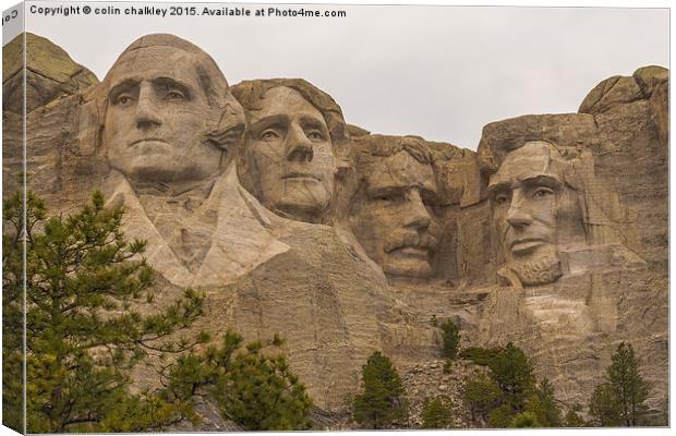 Mount Rushmore in the USA Canvas Print by colin chalkley