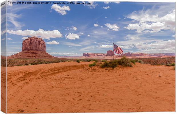  Monument Valley - Arizona USA Canvas Print by colin chalkley