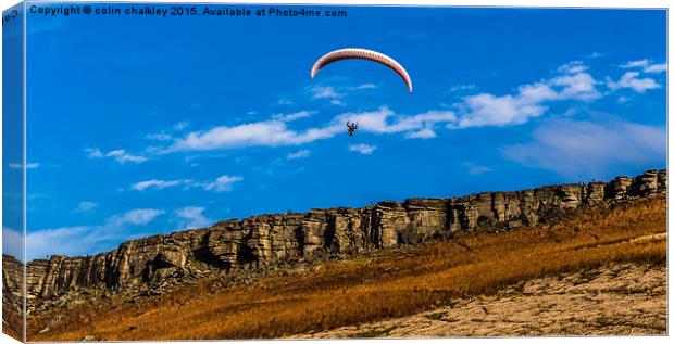 Stanage Edge - Peak District Canvas Print by colin chalkley