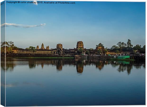  The Iconic 5 Spires of Angkor Wat - Cambodia Canvas Print by colin chalkley