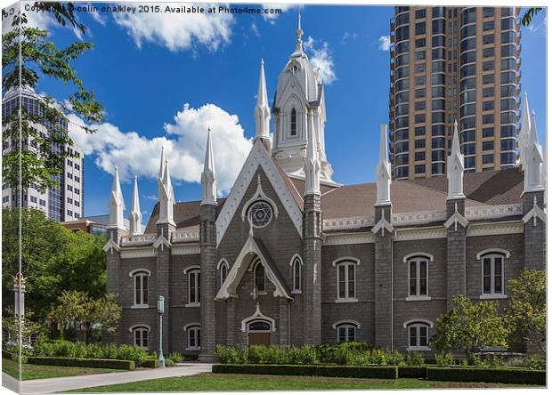 Church of the Latter Day Saints - Salt Lake City Canvas Print by colin chalkley