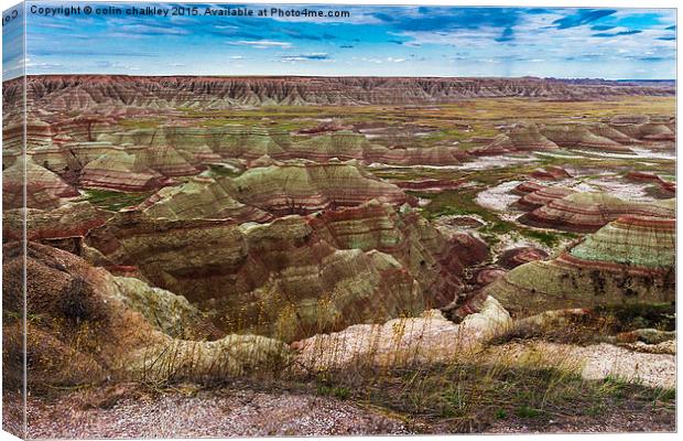   South Dakota Badlands Canvas Print by colin chalkley