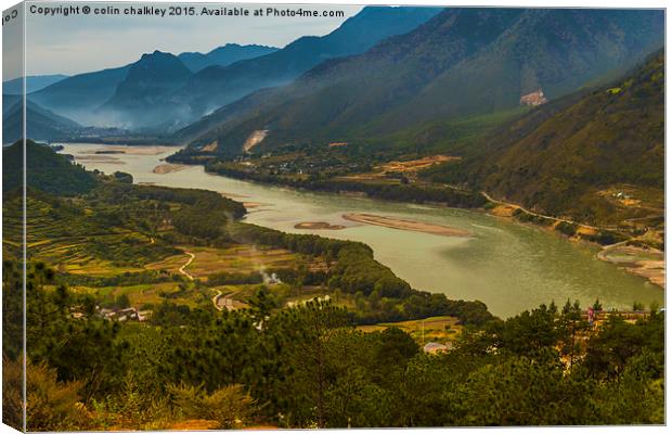   First Bend of the Yangtze River Canvas Print by colin chalkley