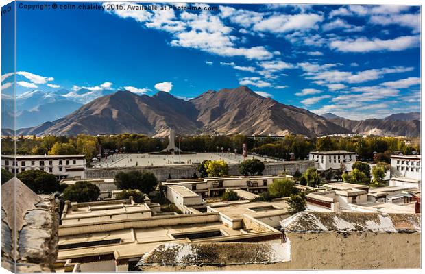  View from Potala Palace Canvas Print by colin chalkley