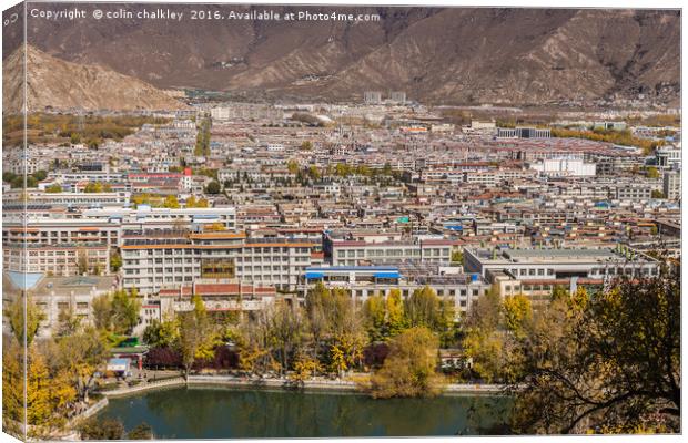 Lhasa City, Tibet Canvas Print by colin chalkley