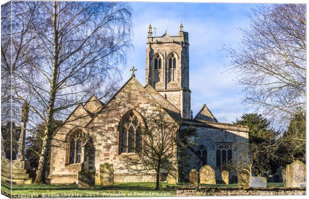 St Gregorys Church in Marnhull, Dorset Canvas Print by colin chalkley