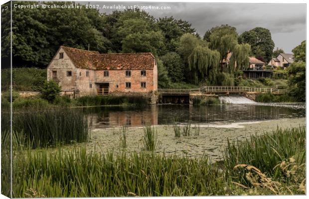 Sturminster Mill on the River Stour Canvas Print by colin chalkley