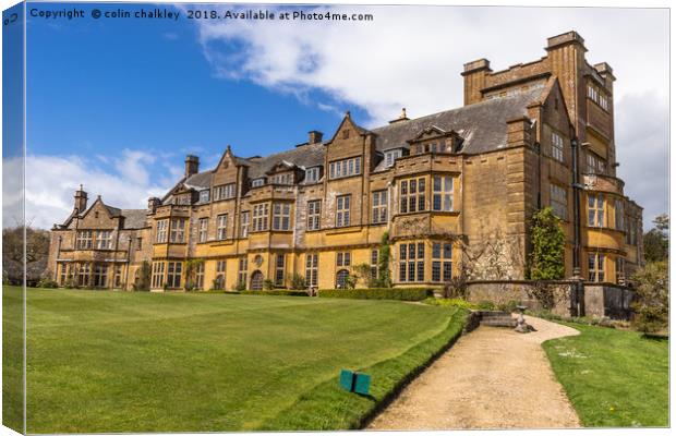 Minterne House and Gardens in Minterne Magna Canvas Print by colin chalkley