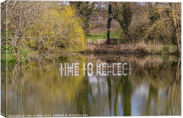 Time to Reflect Canvas Print by colin chalkley
