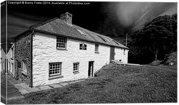Tregwynt Wollen Mill. Canvas Print by Barrie Foster