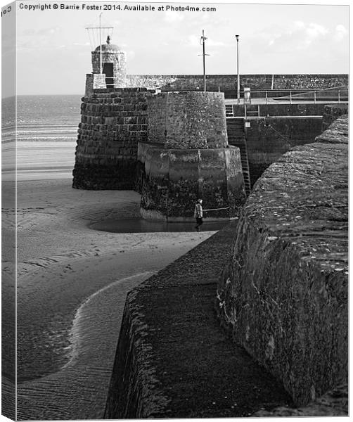  Saundersfoot Harbour, South Pembrokeshire Canvas Print by Barrie Foster