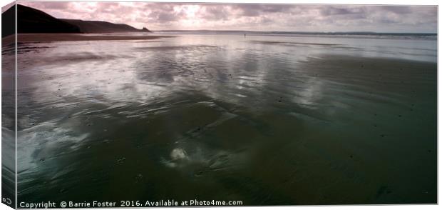 Newgale Moods #4 Canvas Print by Barrie Foster