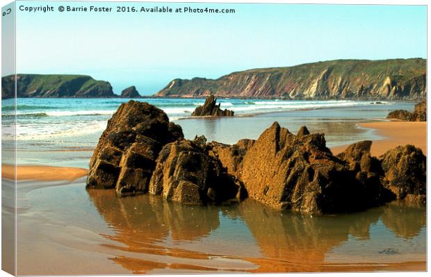 Marloes Sands Detail #3 Canvas Print by Barrie Foster