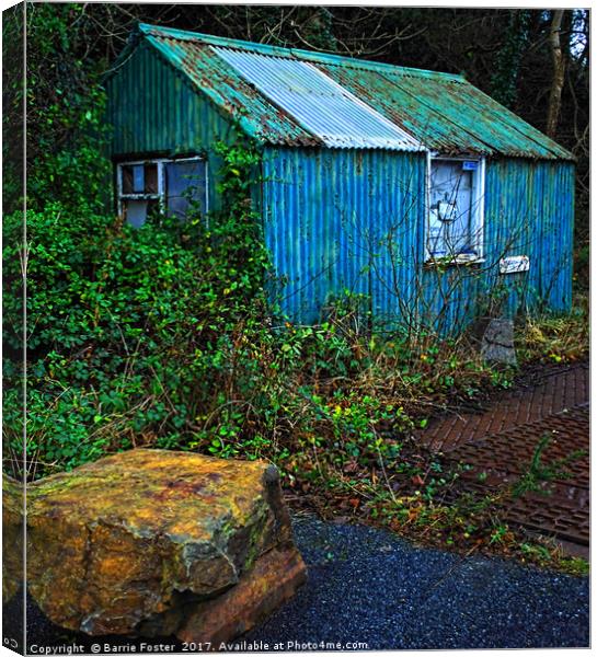 Wriggly Tin: The Weighing Station, Middle Mill Canvas Print by Barrie Foster