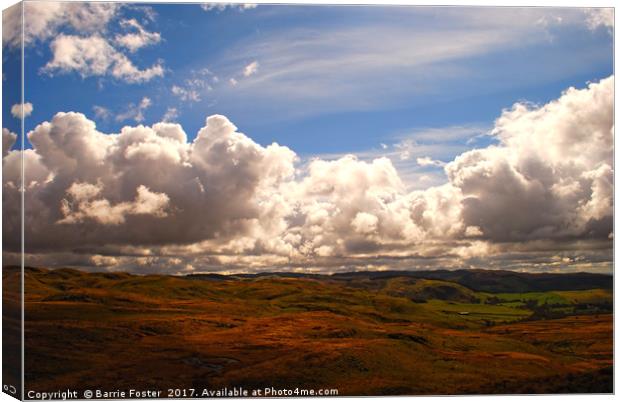 Teifi Headwaters Canvas Print by Barrie Foster