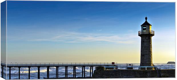 Whitby South Pier Canvas Print by Gary Roylance