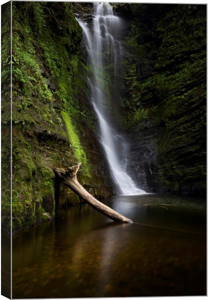 Sgwd Einion Gam waterfall Canvas Print by Leighton Collins