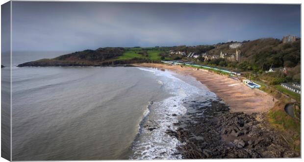 Langland Bay on the Gower Peninsula Canvas Print by Leighton Collins
