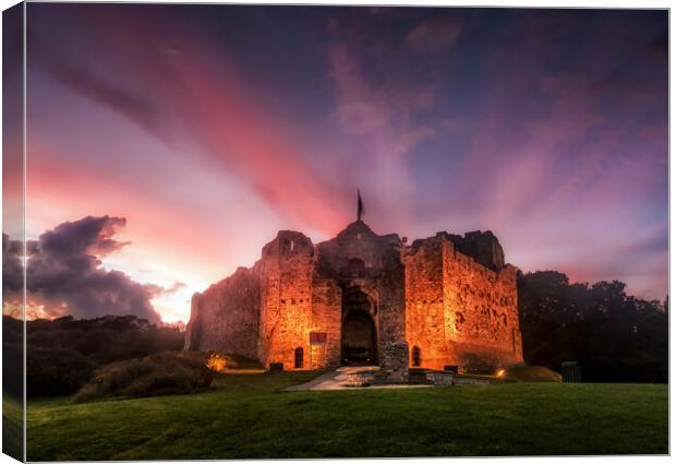 Oystermouth Castle, Swansea Canvas Print by Leighton Collins
