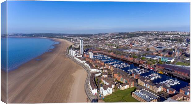 Swansea City South Wales Canvas Print by Leighton Collins