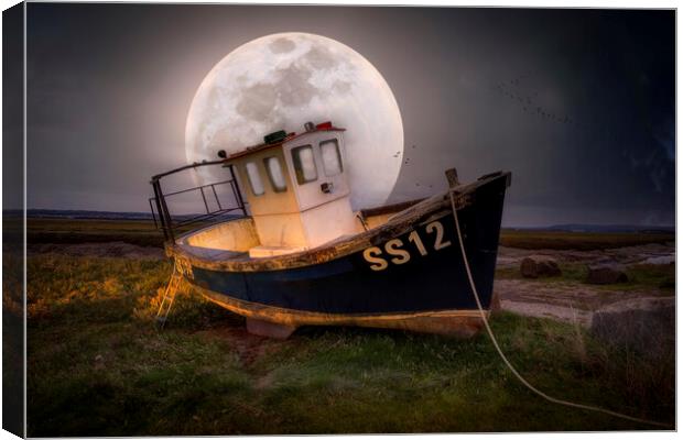 Penclawdd fishing boat Canvas Print by Leighton Collins