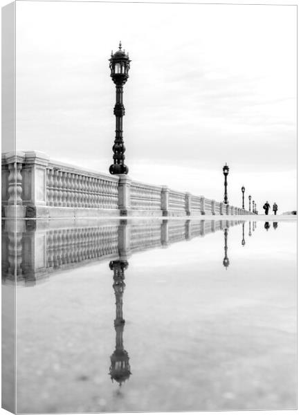 Monochrome reflections in Cadiz Canvas Print by Leighton Collins