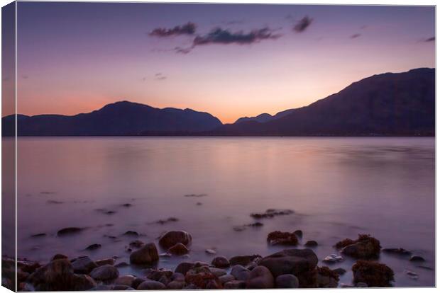 Loch Linnhe sunset Canvas Print by Leighton Collins