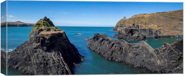 The Blue Lagoon Abereiddi Canvas Print by Leighton Collins