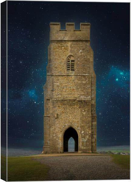 St Michael's Tower at night Canvas Print by Leighton Collins