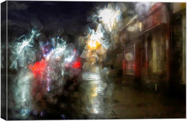 Street lighting in the rain Canvas Print by Leighton Collins