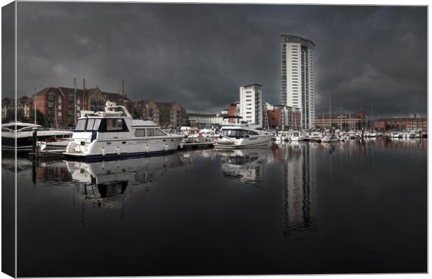 Swansea marina Canvas Print by Leighton Collins